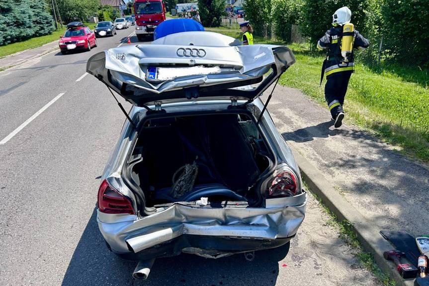 Zderzenie trzech pojazdów w Bliznem