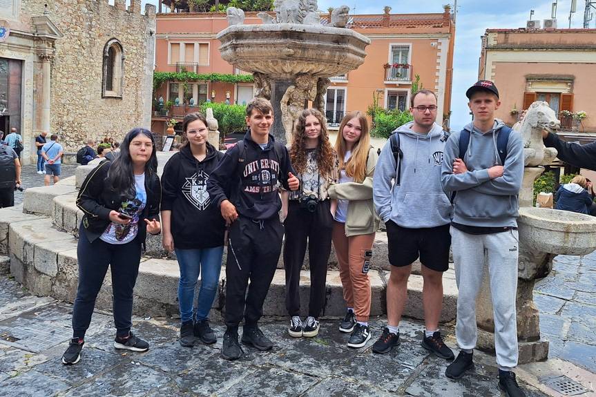 Uczniowie ZSKU w Krośnie na Sycylii