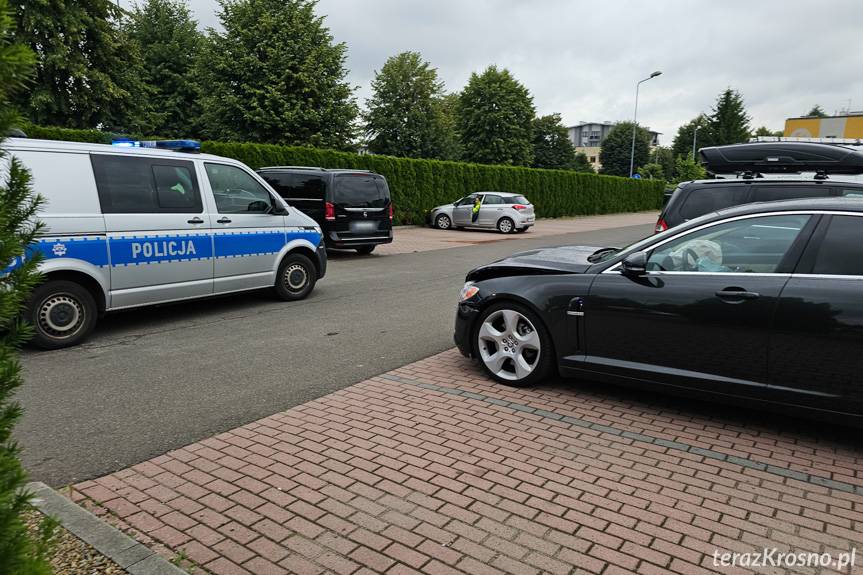 Zderzenie jaguara z volkswagenem