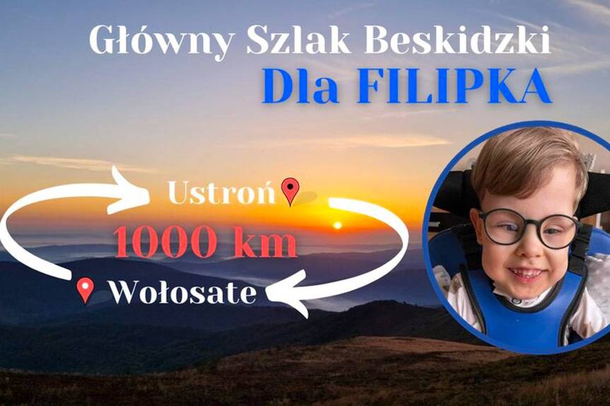 Przejdzie ponad 1000 km dla chorego Filipka