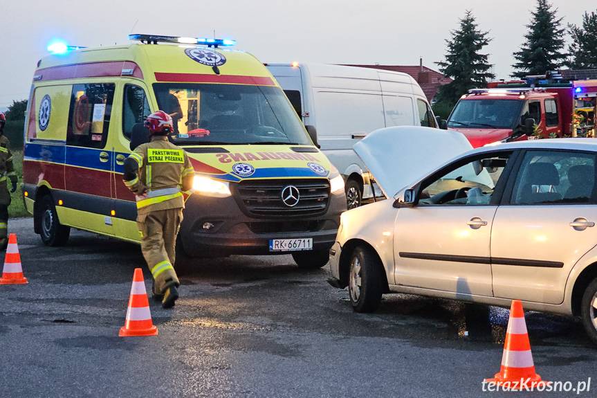 Zderzenie dwóch samochodów w Odrzykoniu
