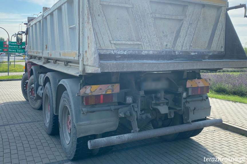 Zderzenie ciężarówek w Krośnie