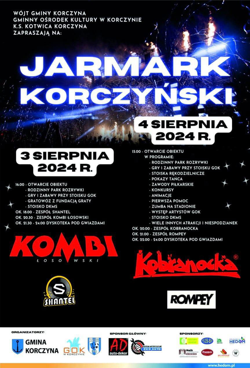 Jarmark Korczyński 2024. Sprawdź program!