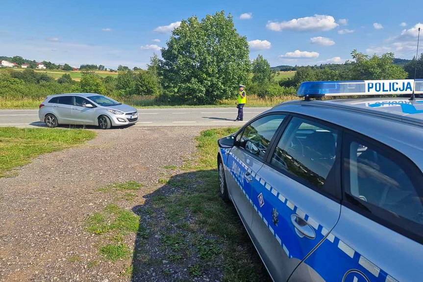 Działania policji na DK19 