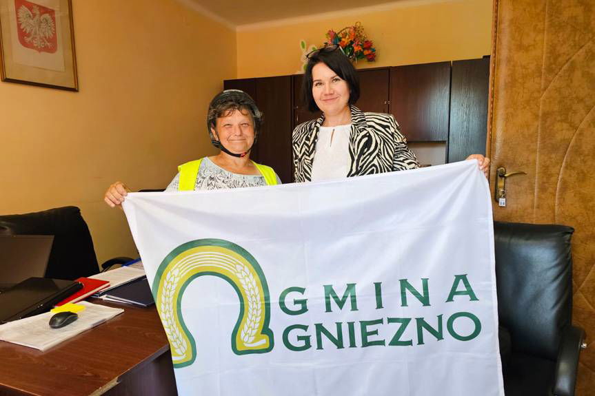 Rowerem przez Polskę - niezwykła podróżniczka odwiedziła Korczynę