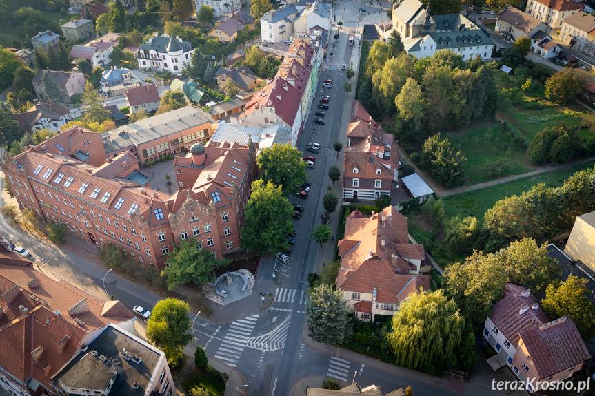 Zamknięta ulica Staszica w Krośnie