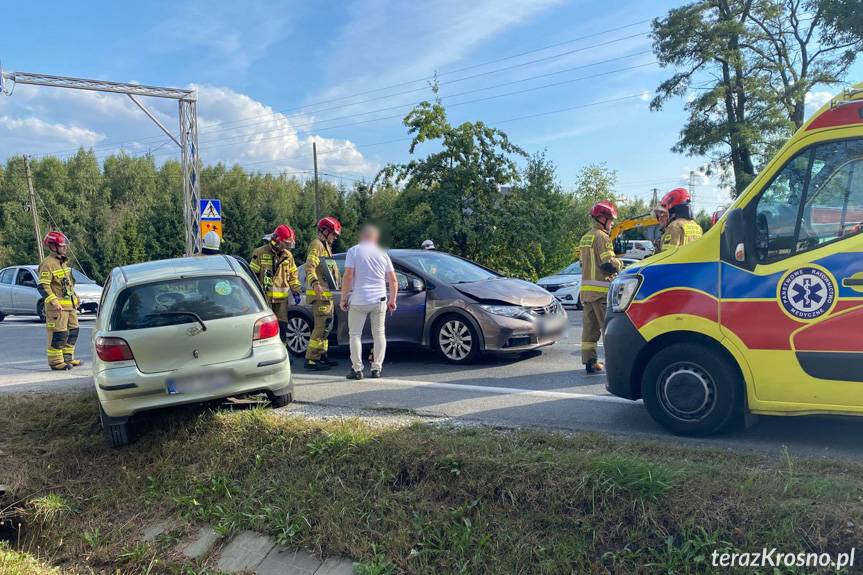 Zderzenie dwóch samochodów w Potoku
