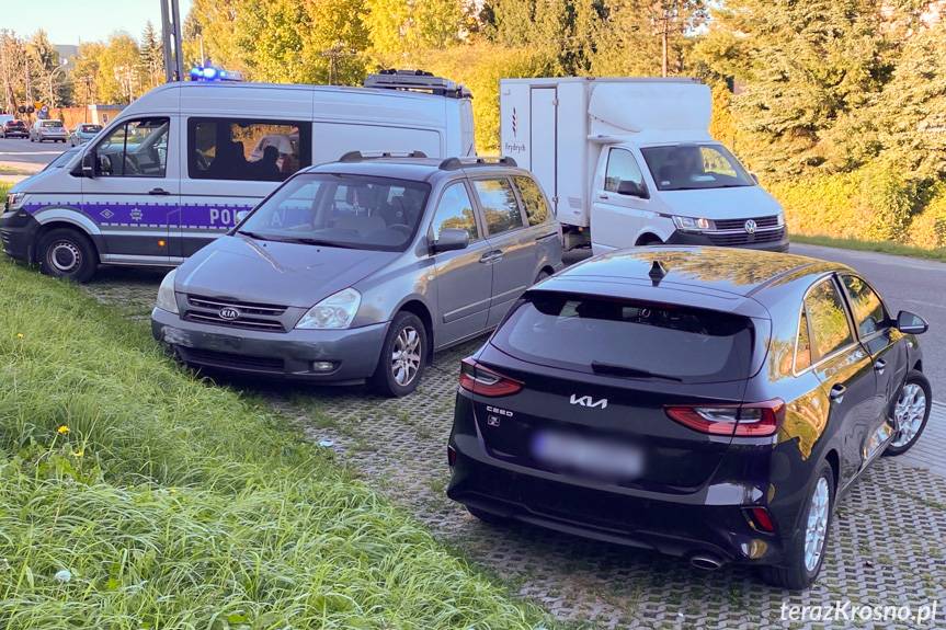 Zderzenie dwóch samochodów kia