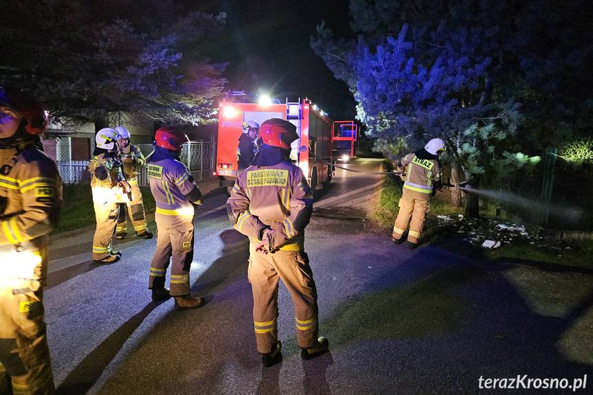 Krosno. Pożar worków z odpadami