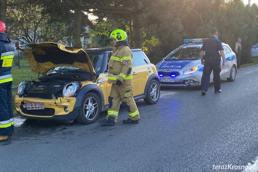 Zderzenie samochodów w Dobieszynie