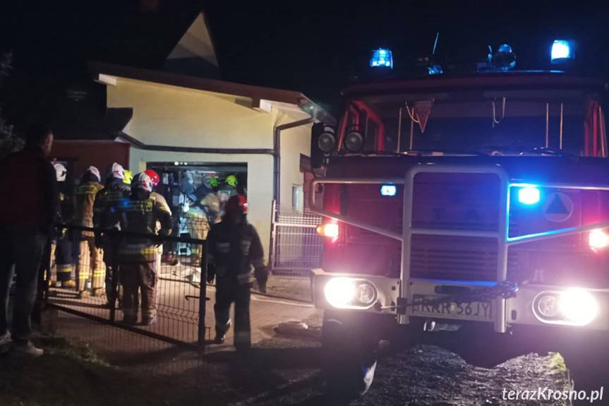 Pożar w budynku w Klimkówce