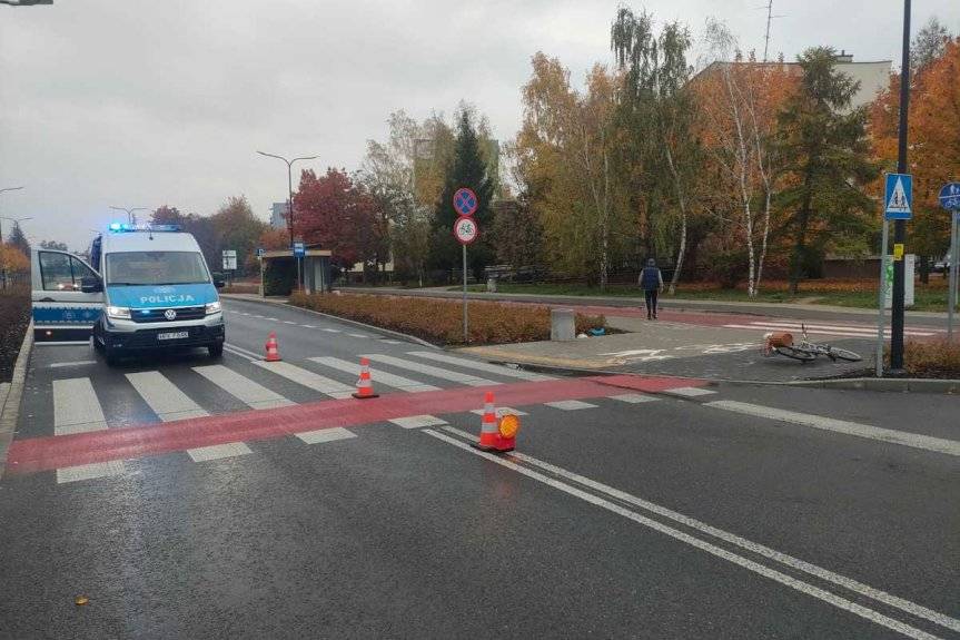 Potrącenie rowerzysty na ul. Okulickiego