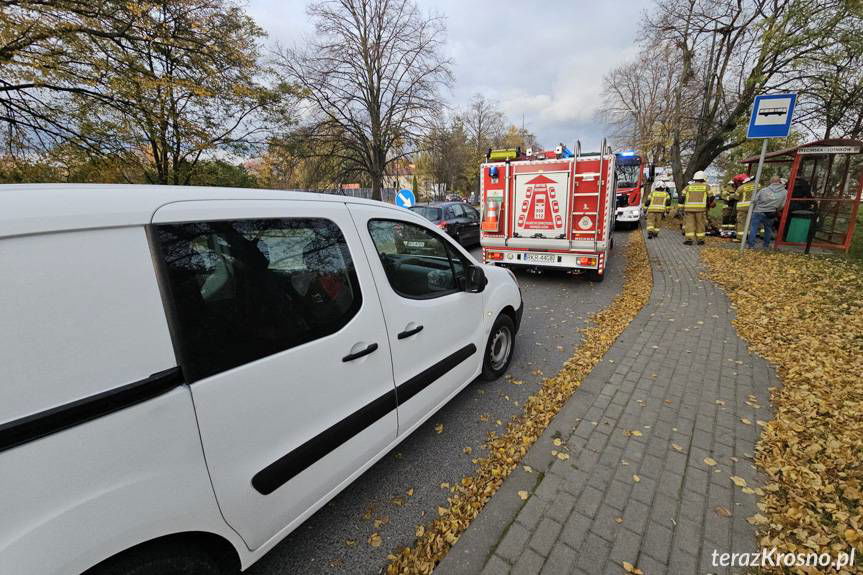 Wypadek kierującego skuterem