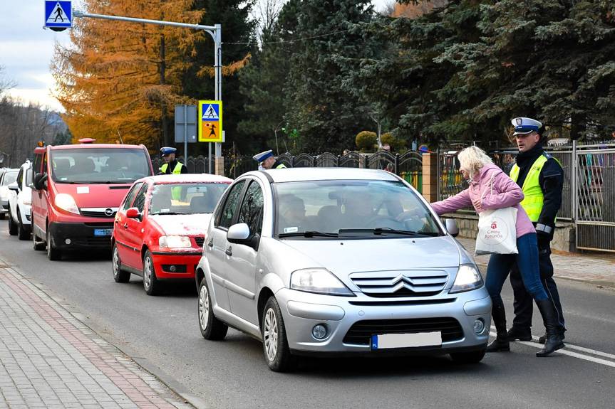 Poranna kontrola z upominkami w Rymanowie