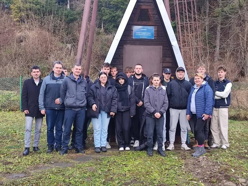 Uczniowie krośnieńskiej Naftówki w Uzdrowisku Rymanów S.A.