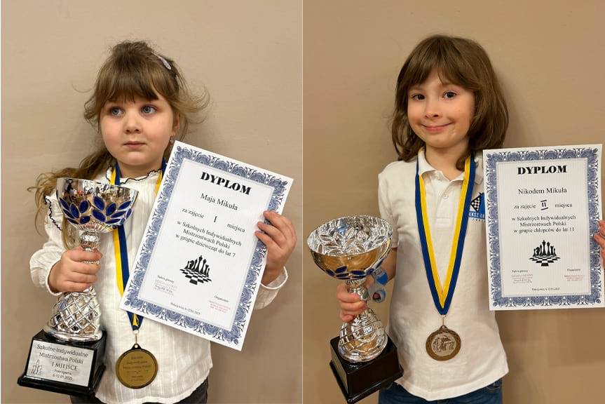 Sukces młodych szachistów. Maja i Nikodem Mikuła na podium