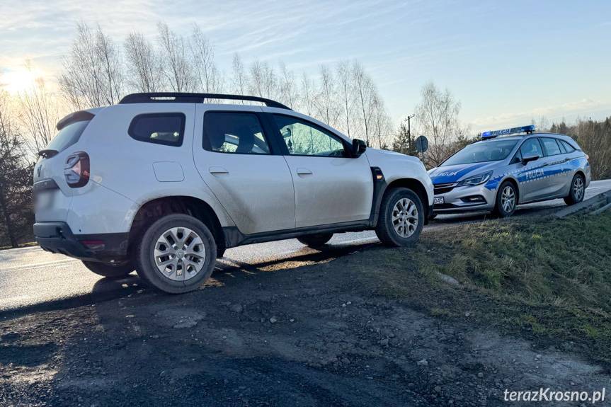 Zderzenie samochodów na DK19