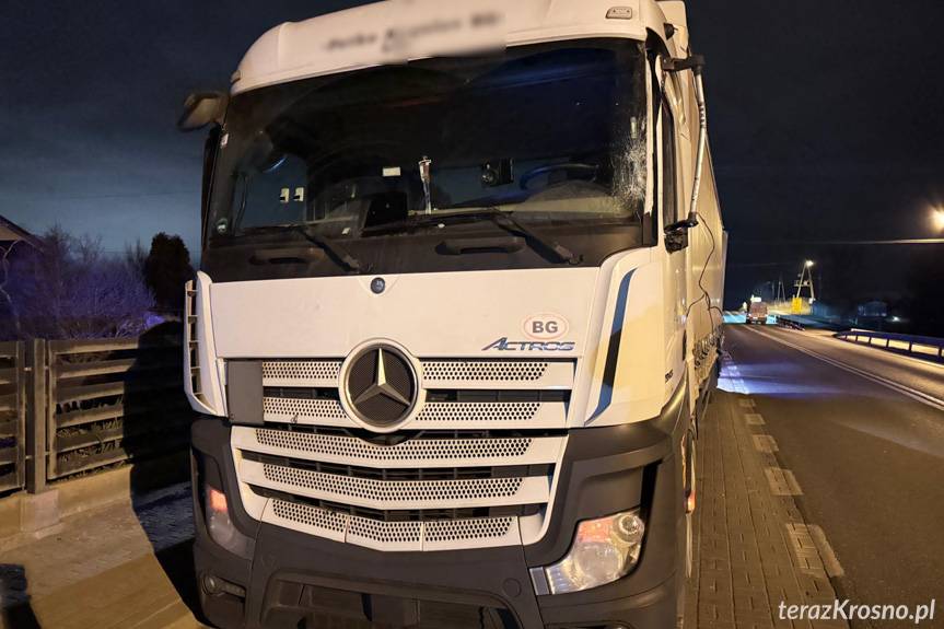 Zderzenie ciężarówek w Miejscu Piastowym