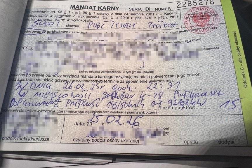 19-latek w BMW z rekordowym mandatem. Policja nie miała litości!