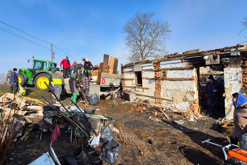 Solidarność mieszkańców gminy Korczyna wobec poszkodowanego w pożarze