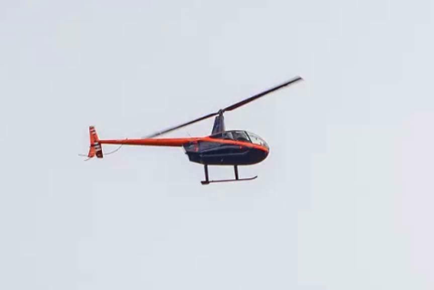 Niskie loty śmigłowca nad Krosnem