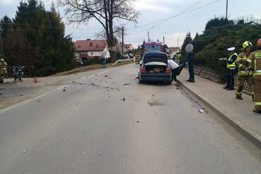 Zderzenie czterech pojazdów w Przysietnicy