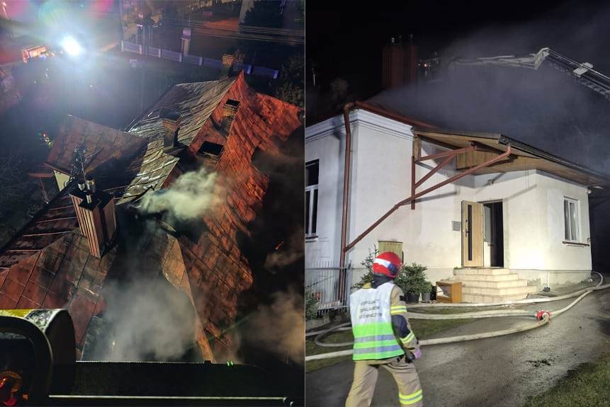 Pożar na plebani w Jaworniku Polskim