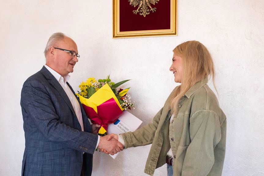 Iza Marcisz nagrodzona przez Wójta Gminy Korczyna za sportowe sukcesy