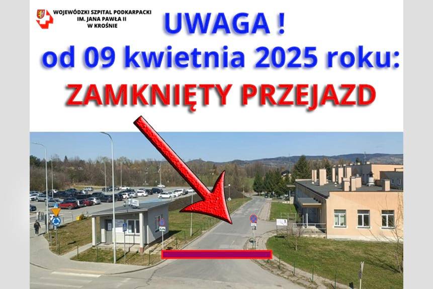 Zamykają drogę przy Szpitalu w Krośnie. Sprawdź, jak dojechać