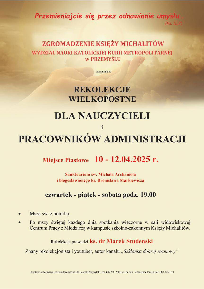 "Szklanka dobrej Rozmowy" dla nauczycieli i pracowników administracji u Michalitów w Miejscu Piastowym