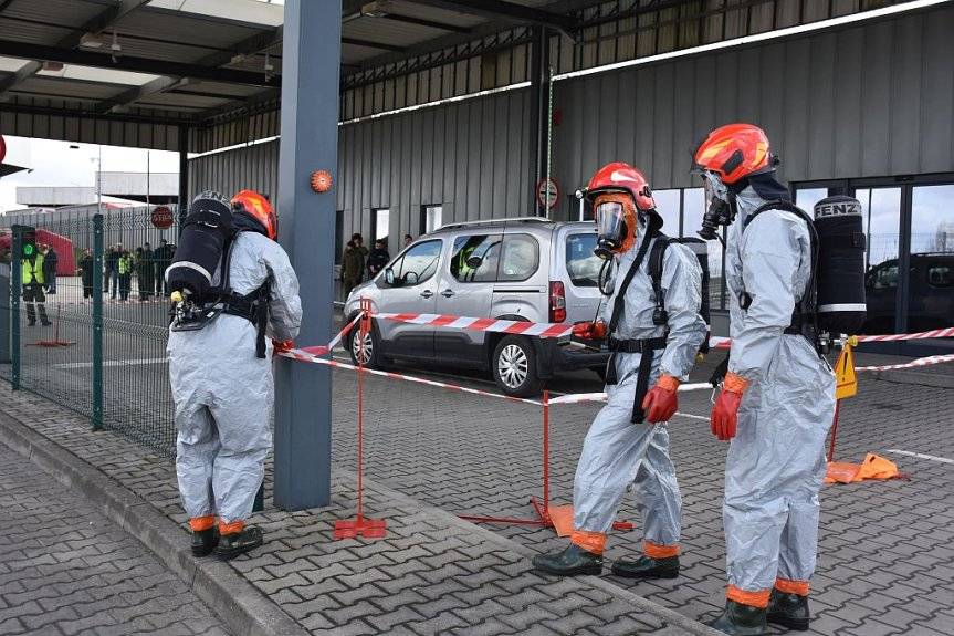 Korczowa. Ćwiczenia służb z udziałem materiałów promieniotwórczych