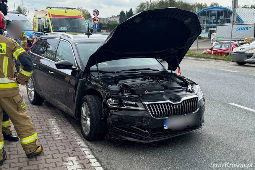 Krosno. Zderzenie dwóch samochodów