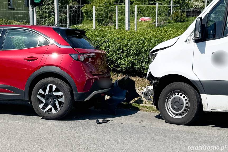 Zderzenie trzech samochodów w Korczynie