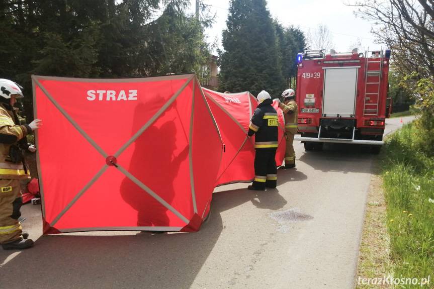 Wypadek motocyklisty w Haczowie