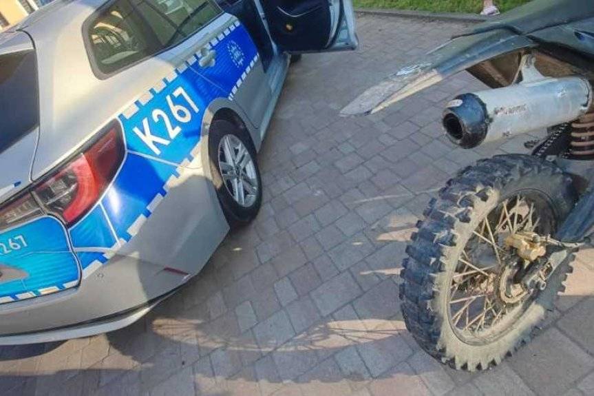 Nietrzeźwy i bez uprawnień kierował motocyklem crossowym