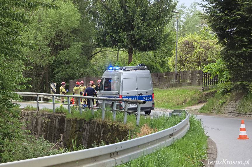 Wypadek rowerzysty w Głowience
