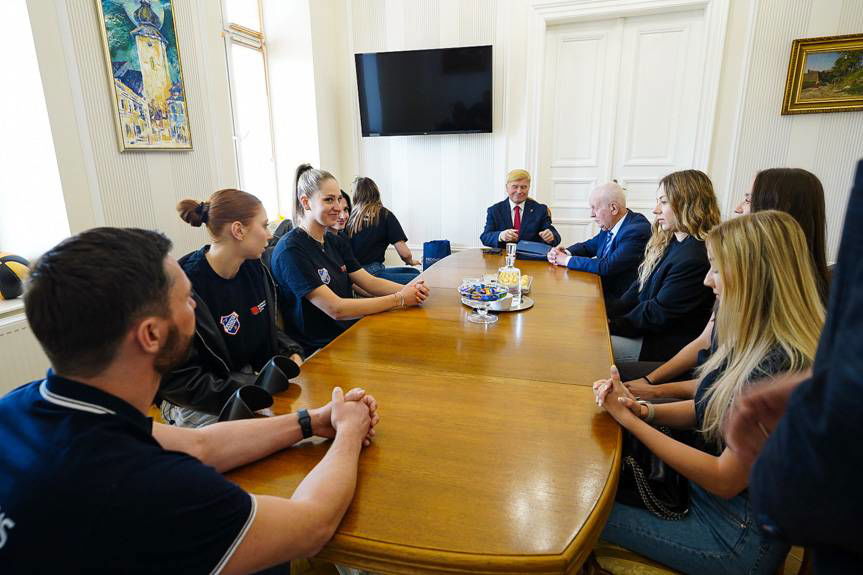 Siatkarki Karpat PANS Krosno z wizytą u prezydenta