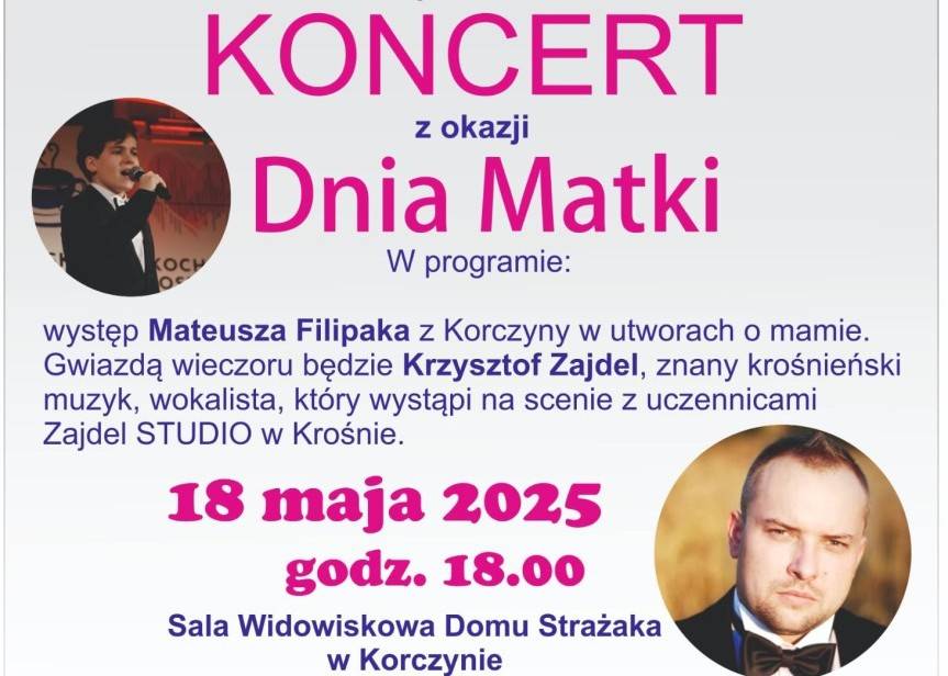 Korczyna. Koncert z okazji Dnia Matki i akcja charytatywna