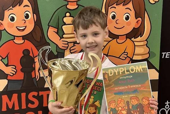 Szach-mat w wielkim stylu. Artur Zych najlepszy w Polsce do lat 6