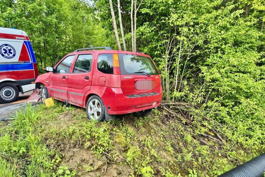 Wypadek w Hłudnie. Trzy osoby poszkodowane