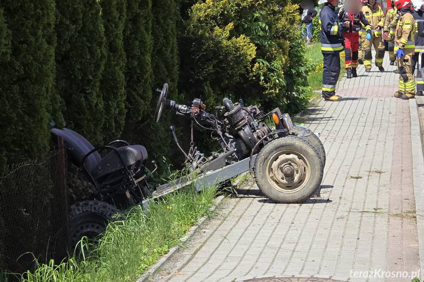 Lubatówka. Wypadek z udziałem ciągnika
