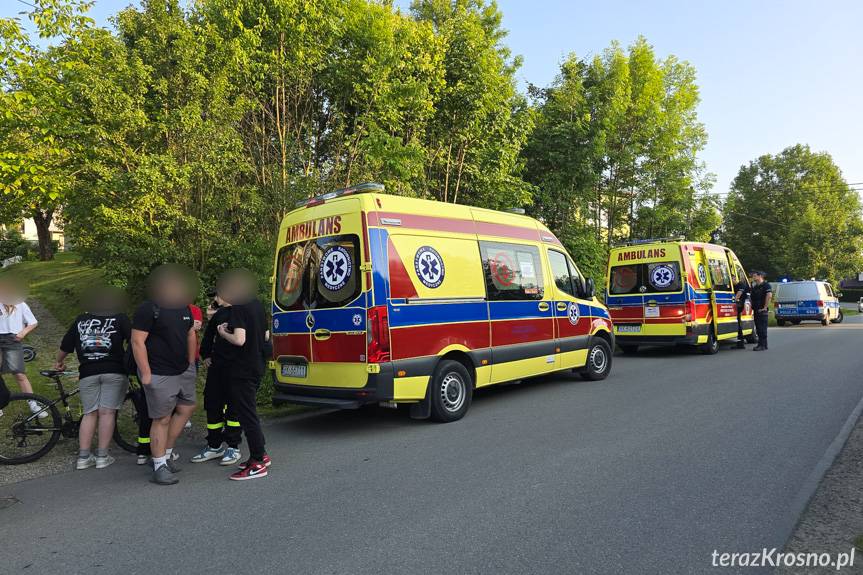 Jaszczew. We dwoje jechali hulajnogą elektryczną, przewrócili się