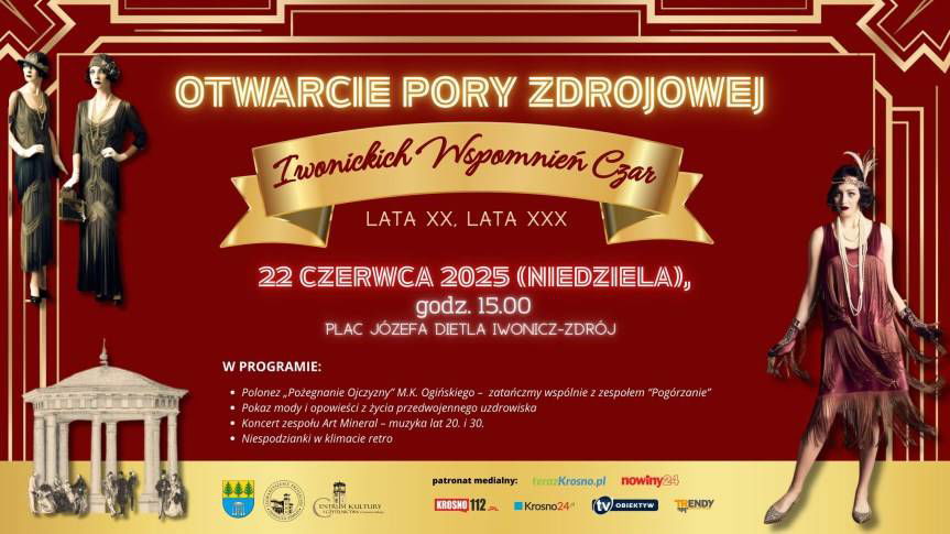 Zaproszenie na otwarcie Pory Zdrojowej w Iwoniczu-Zdroju