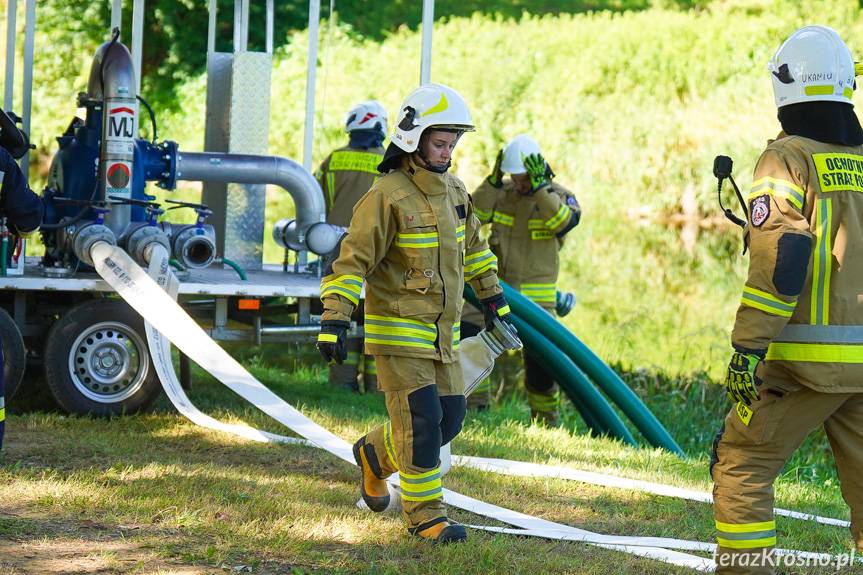 Jednostki OSP z gminy Wojaszówka w akcji - ćwiczenia nad rzeką Wisłok