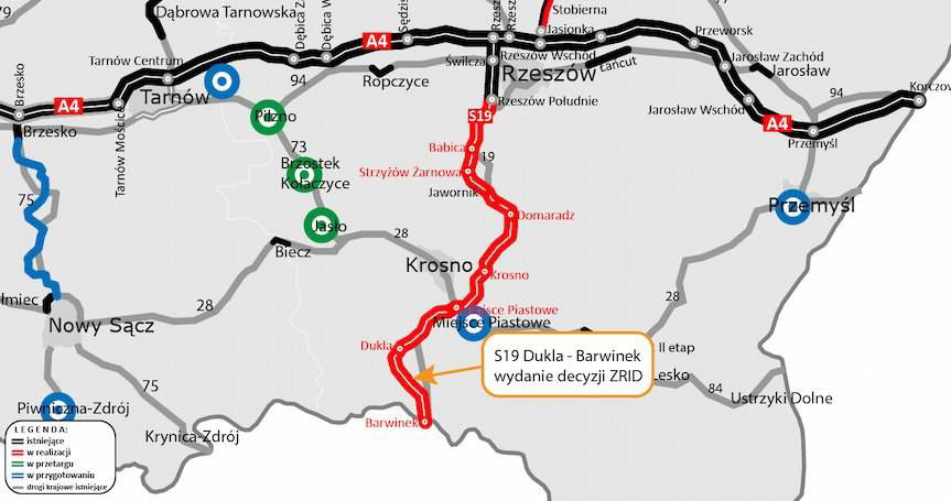 S19 Dukla - Barwinek wkracza w fazę budowy