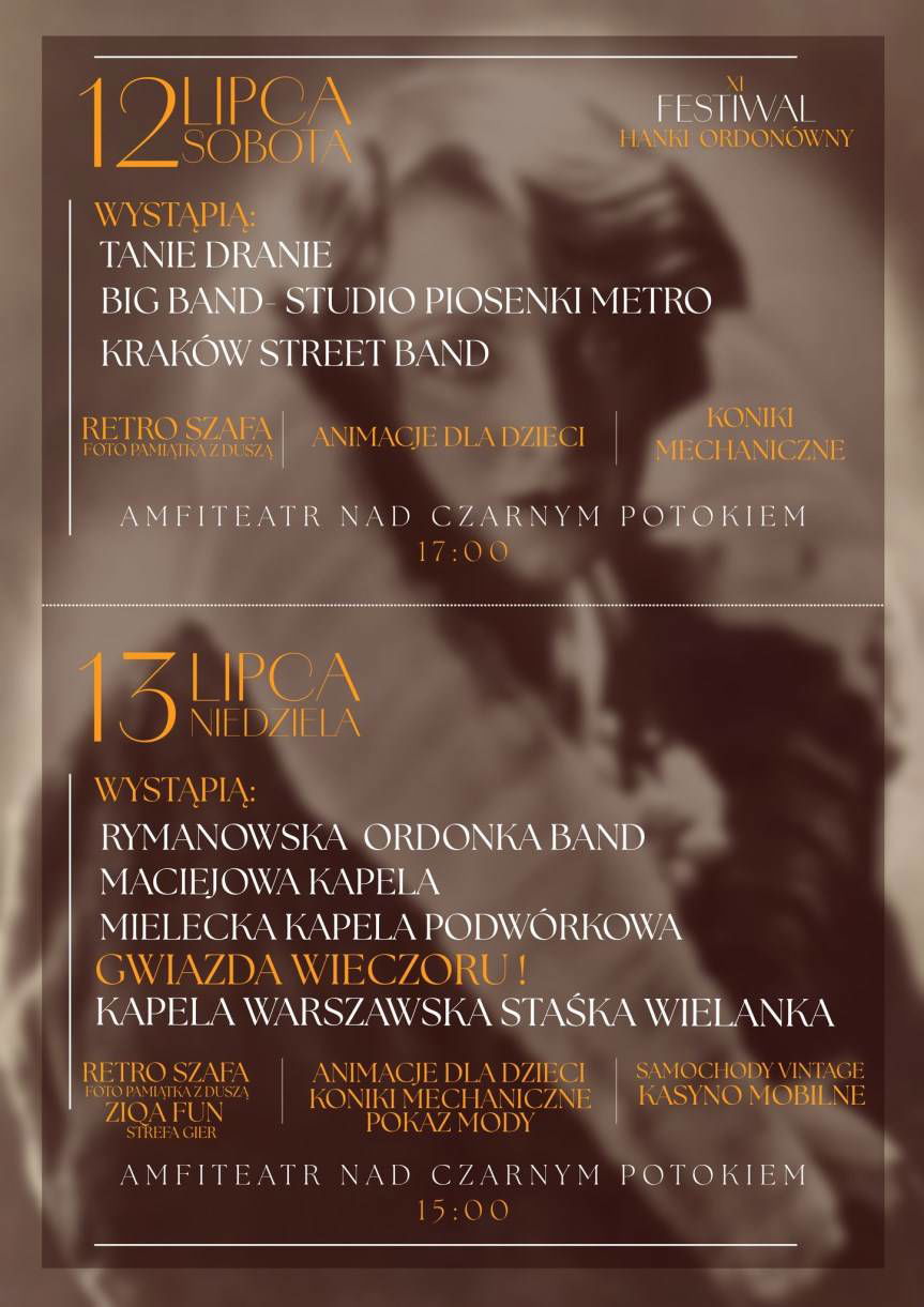 XI Festiwal Hanki Ordonówny. Zaproszenie do Rymanowa-Zdroju