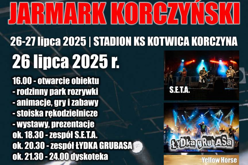 Jarmark Korczyński 2025. Sprawdź, kto wystąpi i jakie będą atrakcje