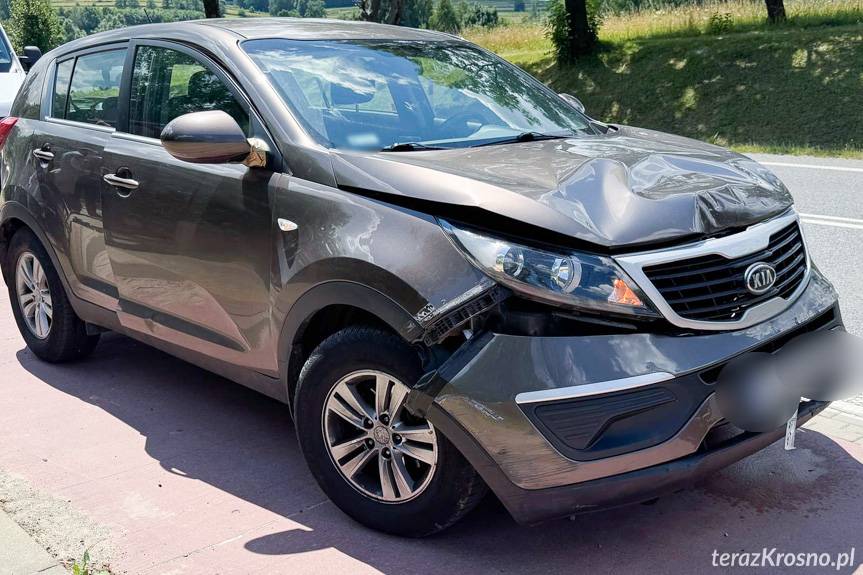 Zderzenie dwóch samochodów na DK28