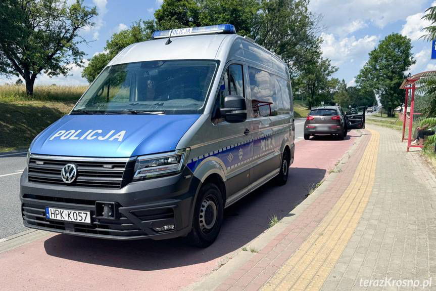 Zderzenie dwóch samochodów na DK28