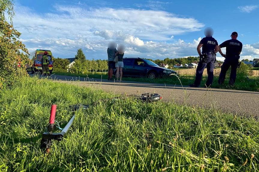 Poważny wypadek nastolatki na hulajnodze. Lądował śmigłowiec LPR